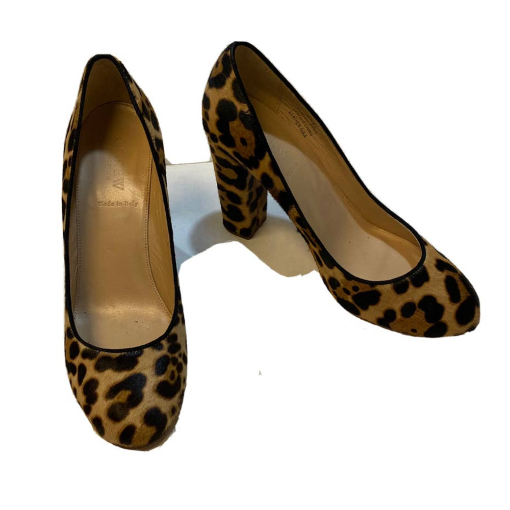 J. Crew Wedge Heels Leopard Print Size 8 Women's